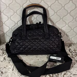 MZ Wallace Black Quilted Satchel